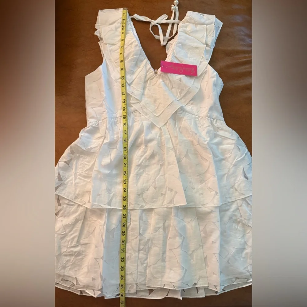 Lilly Pulitzer Ritamarie White Ruffle Tiered Mini Dress - Size 14 - MSRP$278 NWT - Picture 5 of 7